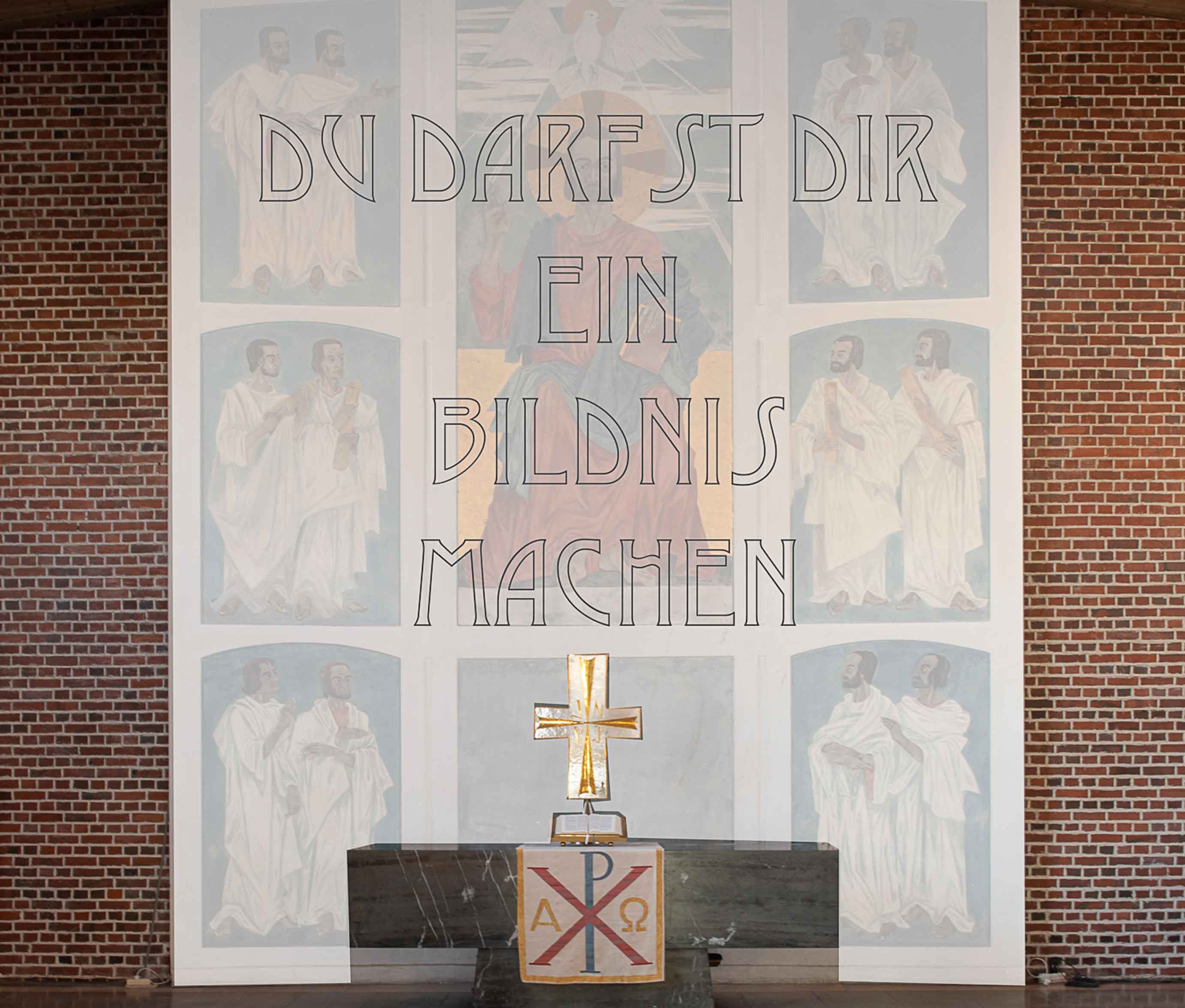 Altarbild in der Apostelkirche München-Solln, von Angela Gsaenger